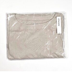 Chico's Bateau Neck Tee 3/4 sleeve